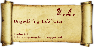 Ungváry Lúcia névjegykártya
